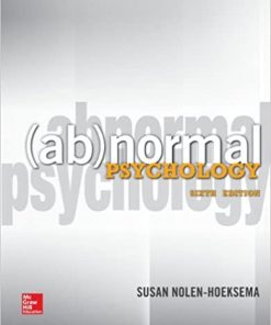 Abnormal Psychology 6th Edition