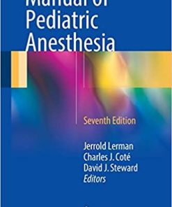 Manual of Pediatric Anesthesia 7th Ed